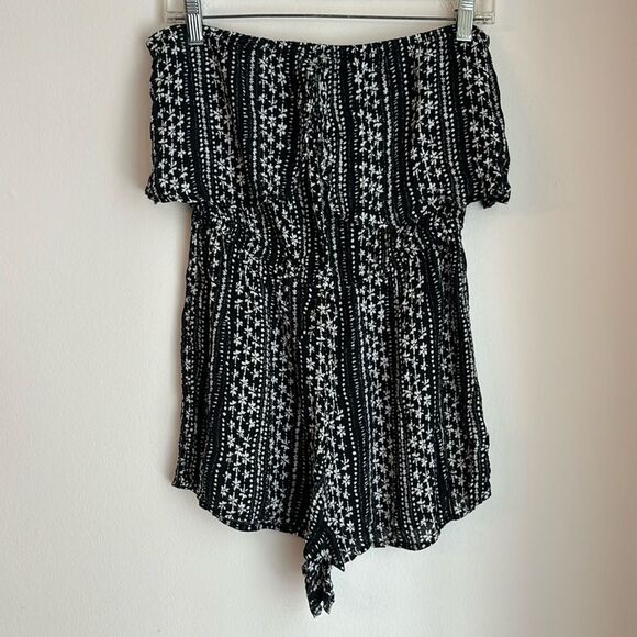 Free People Strapless all over floral flower print pull on romper size XS EUC! - Picture 1 of 9